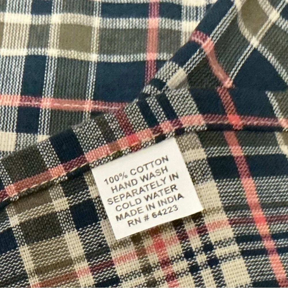 NWOT Crate & Barrel plaid of valances